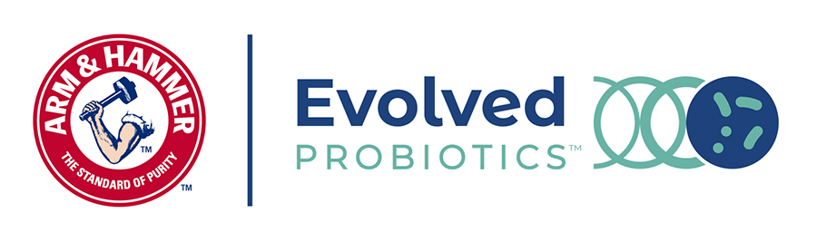 ARM & HAMMER and Evolved Probiotics logos